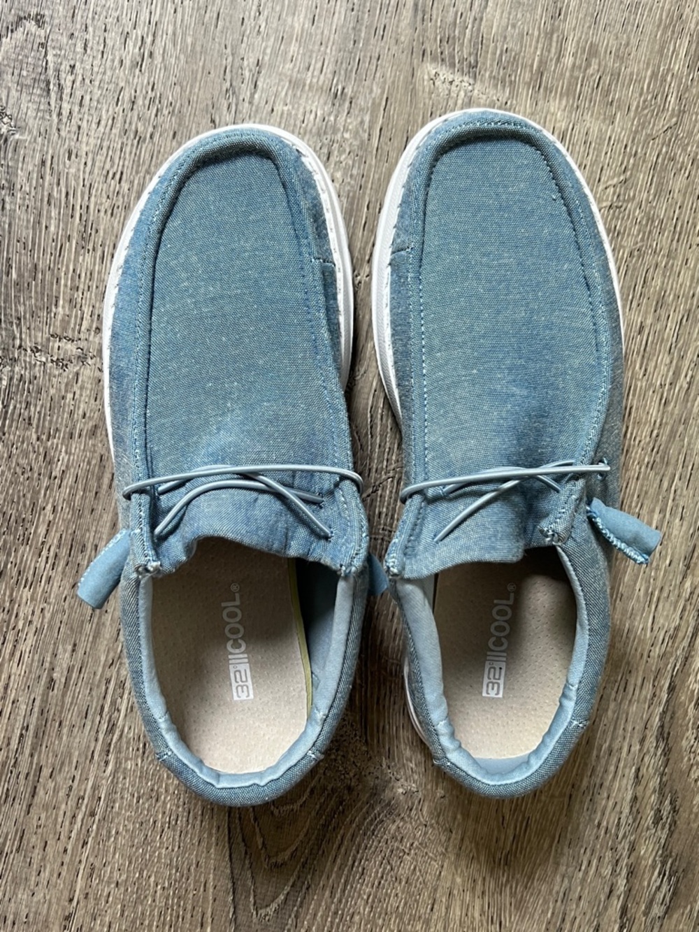 Light Blue Women’s Canvas Slip-On Boat Shoes